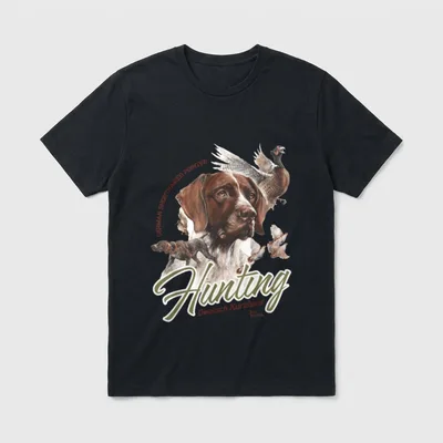 Hunde Deutsche Kurzhaar-Pointer GSP T-Shirt – Klassisches T-Shirt in Schwarz