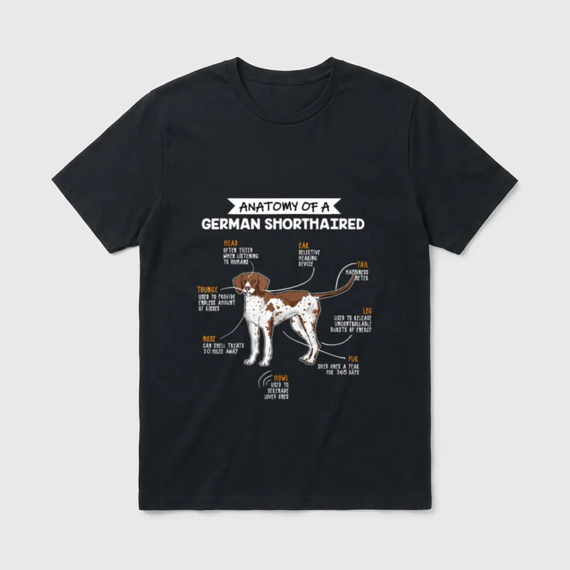 Anatomie Eines Deutsch Kurzhaar T-Shirt – Klassisches T-Shirt in Schwarz