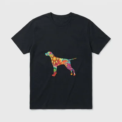 Deutsch Kurzhaar Hund T-Shirt 0214 – Klassisches T-Shirt in Schwarz
