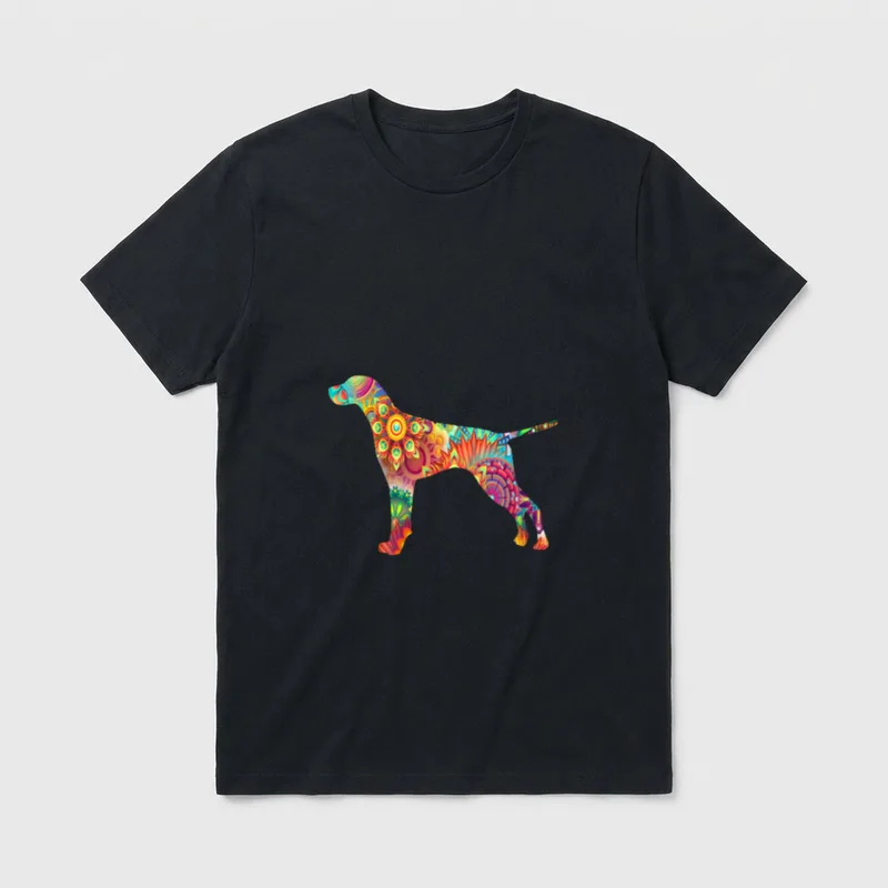 Deutsch Kurzhaar Hund T-Shirt 0214 – Klassisches T-Shirt in Schwarz