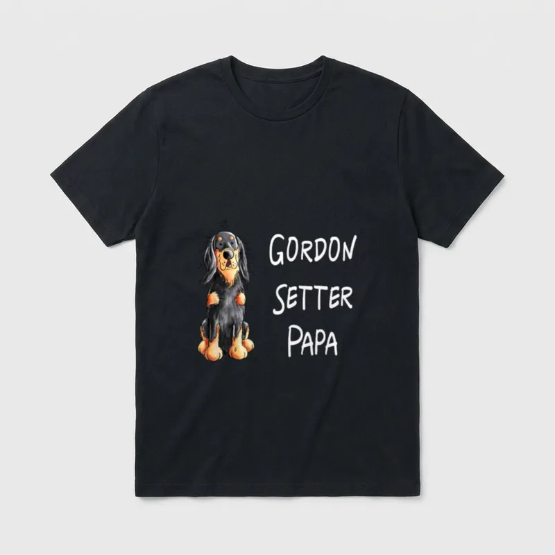 Gordon Setter Papa I T-Shirt – Klassisches T-Shirt in Schwarz