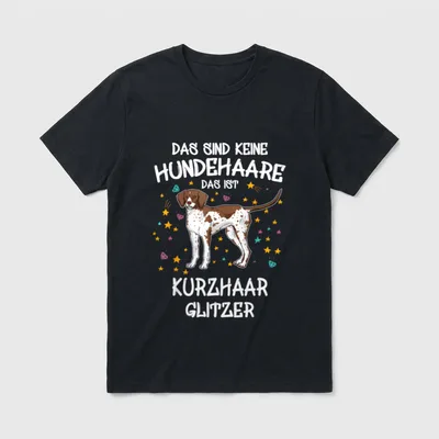 Deutsch Kurzhaar Glitzer Hundehalter T-Shirt – Klassisches T-Shirt in Schwarz