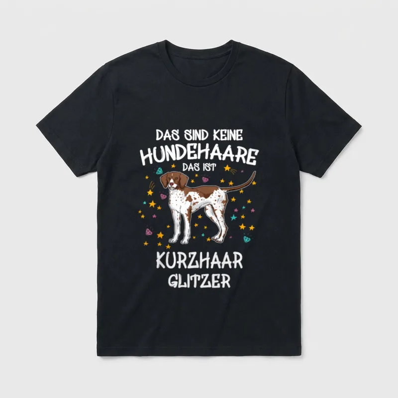Deutsch Kurzhaar Glitzer Hundehalter T-Shirt – Klassisches T-Shirt in Schwarz