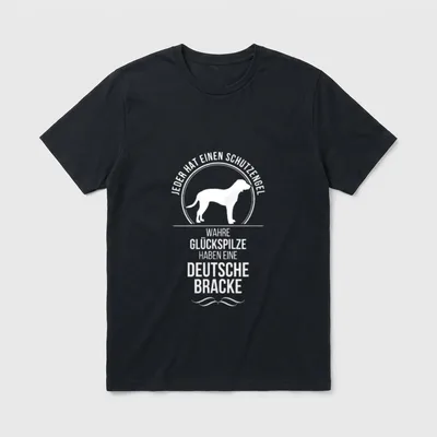 Deutsche Bracke Schutzengel Hunde T-Shirt – Klassisches T-Shirt in Schwarz