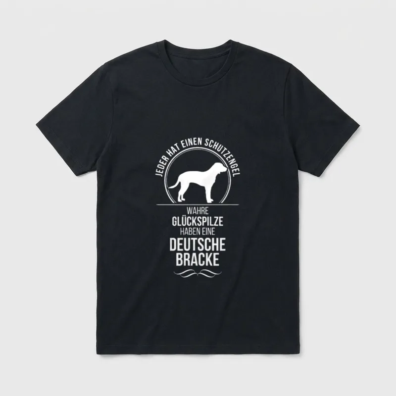 Deutsche Bracke Schutzengel Hunde T-Shirt – Klassisches T-Shirt in Schwarz