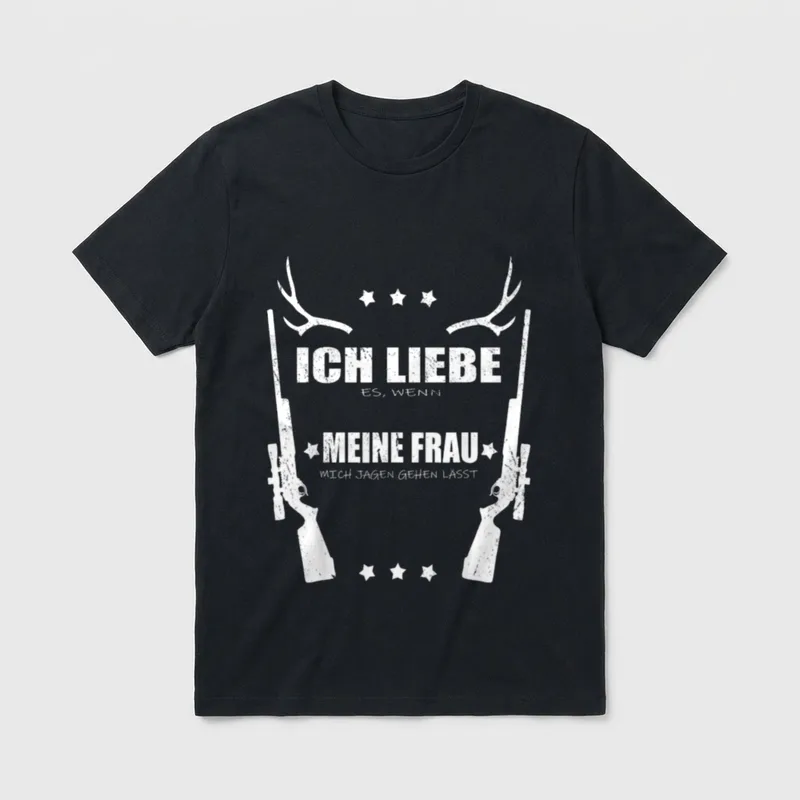 Drückjagd Jäger Liebe Meine T-Shirt – Klassisches T-Shirt in Schwarz