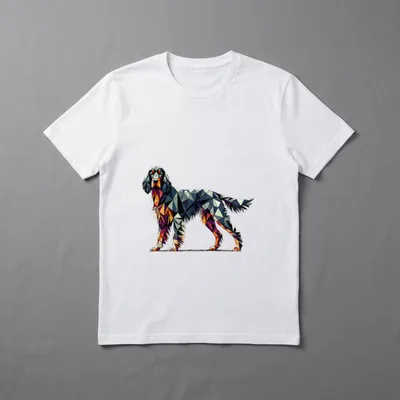 Geometric Art Gordon Setter T-Shirt – Klassisches T-Shirt in Schwarz