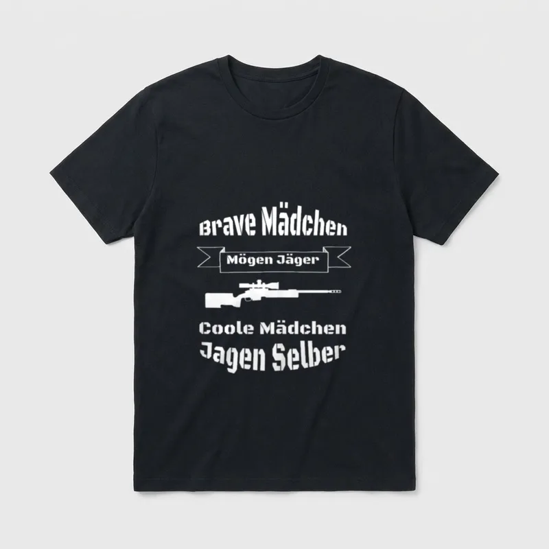 Mädchen Jäger Frau Jagen T-Shirt – Klassisches T-Shirt in Schwarz