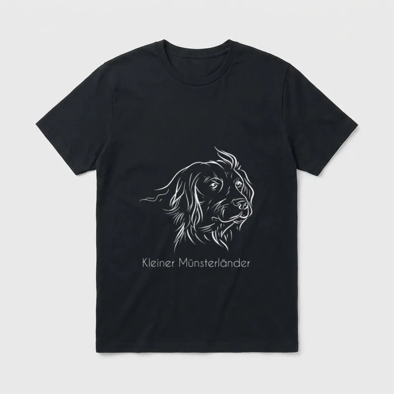 KLEINER MÜNSTERLÄNDER KLM Jagdhund T-Shirt – Klassisches T-Shirt in Schwarz