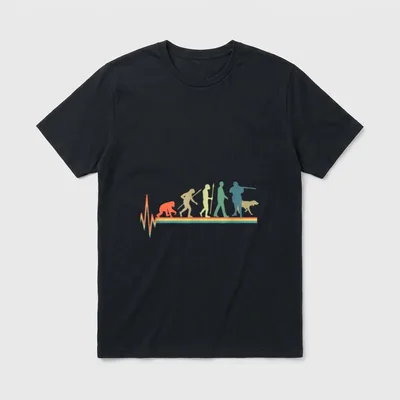Evolution Jäger Jagdhund Jagt T-Shirt – Klassisches T-Shirt in Schwarz