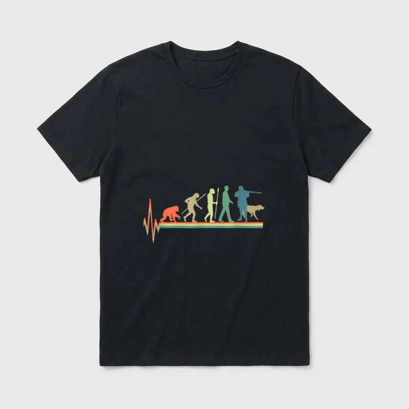 Evolution Jäger Jagdhund Jagt T-Shirt – Klassisches T-Shirt in Schwarz