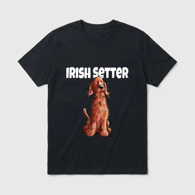 Lustiger Irish Red Setter T-Shirt – Klassisches T-Shirt in Schwarz