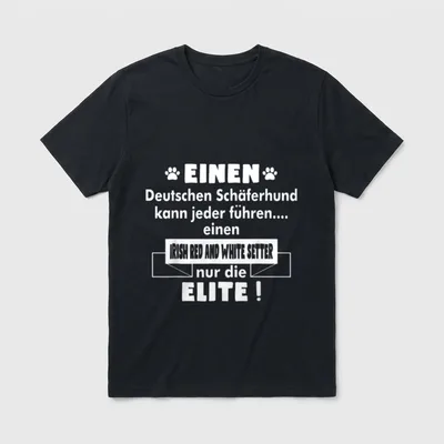 Irish Red and White T-Shirt – Klassisches T-Shirt in Schwarz