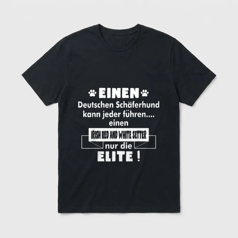 Irish Red and White T-Shirt – Klassisches T-Shirt in Schwarz