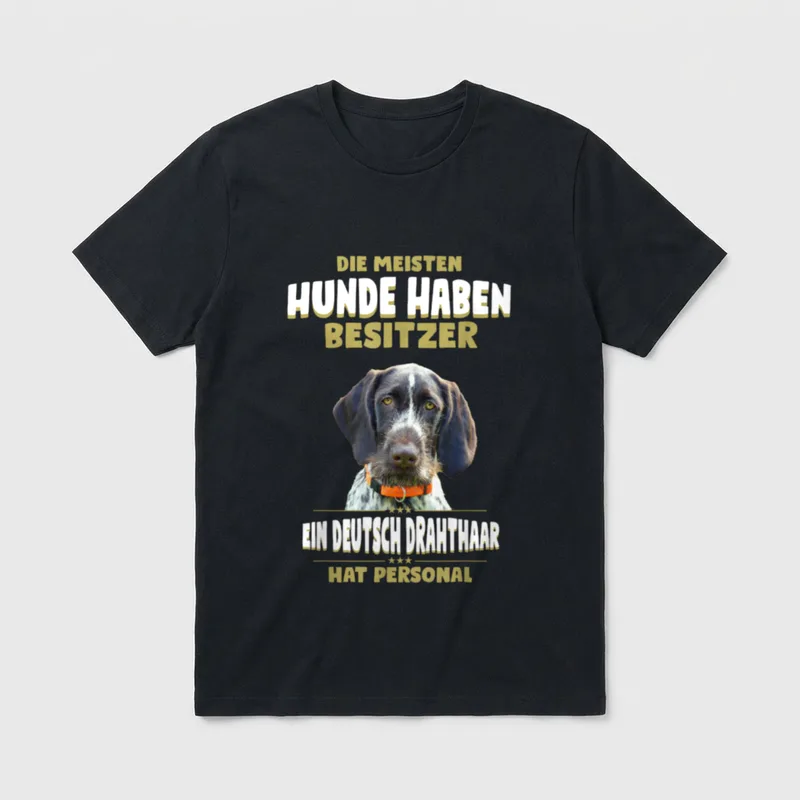 Deutsch Drahthaar Deutsch Drahthaar T-Shirt 0242 – Klassisches T-Shirt in Schwarz