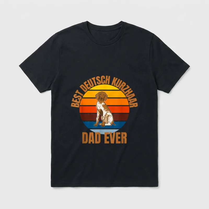 Best Deutsch Kurzhaar Dad T-Shirt – Klassisches T-Shirt in Schwarz