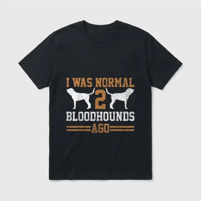 Bloodhound Zwei Hunde T-Shirt – Klassisches T-Shirt in Schwarz