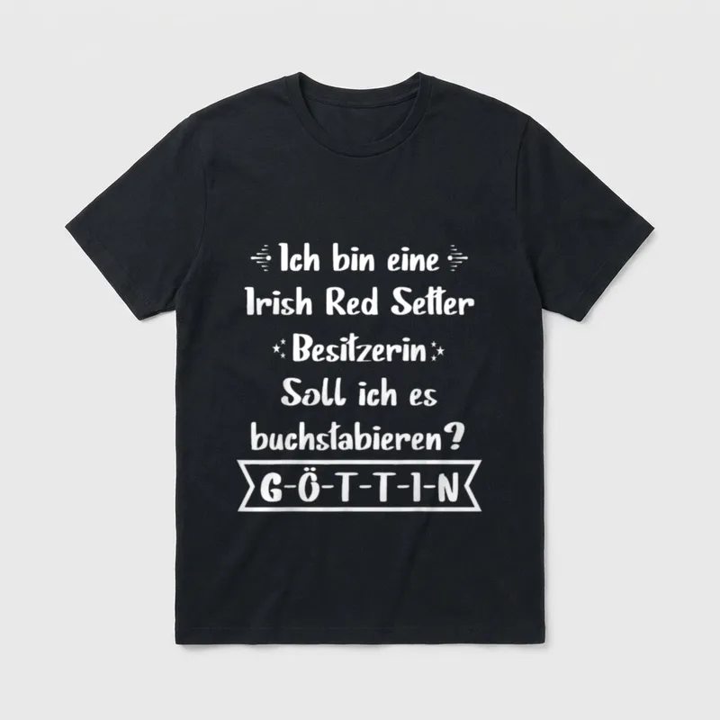 Irish Red Setter Irish Red Hund T-Shirt – Klassisches T-Shirt in Schwarz