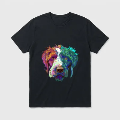 Splash Hund Deutsch Drahthaar T-Shirt – Klassisches T-Shirt in Schwarz