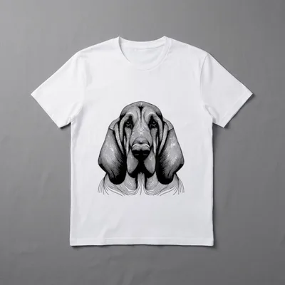Hund Fingerabdruck Bloodhound Dad T-Shirt – Klassisches T-Shirt in Schwarz