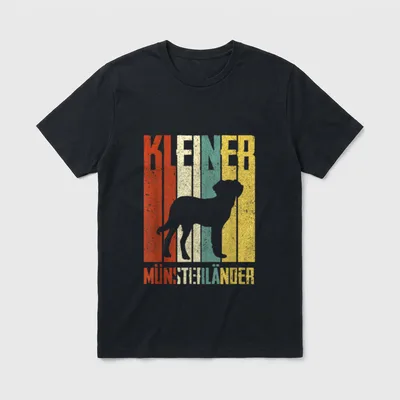 Kleiner Münsterländer Retro Kleiner T-Shirt – Klassisches T-Shirt in Schwarz