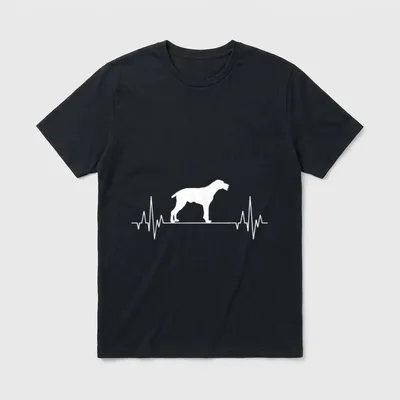 Deutsch Drahthaar Herzschlag EKG T-Shirt – Klassisches T-Shirt in Schwarz