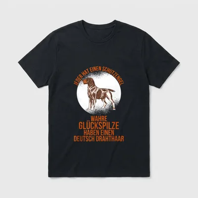 Deutsch Drahthaar Jagdhund Hunderasse T-Shirt – Klassisches T-Shirt in Schwarz