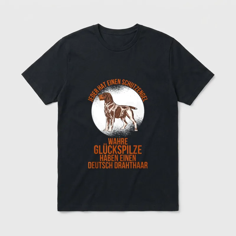 Deutsch Drahthaar Jagdhund Hunderasse T-Shirt – Klassisches T-Shirt in Schwarz