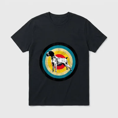 Deutsch Drahthaar Liebe Retro T-Shirt – Klassisches T-Shirt in Schwarz