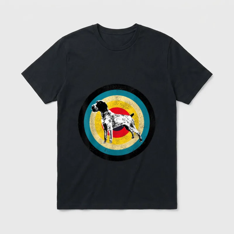 Deutsch Drahthaar Liebe Retro T-Shirt – Klassisches T-Shirt in Schwarz