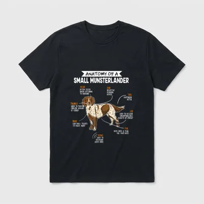 Anatomie Eines Kleiner Münsterländer T-Shirt – Klassisches T-Shirt in Schwarz