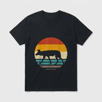 Vintage afrikanischer Wildhund The T-Shirt – Klassisches T-Shirt in Schwarz