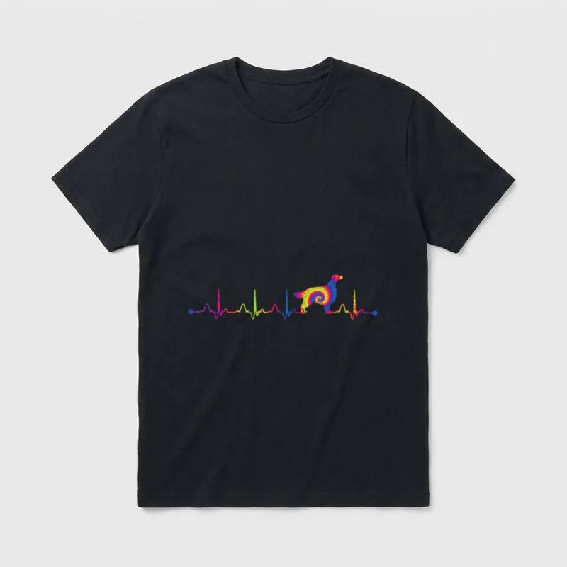 Krawatte Färben Bunte Irish T-Shirt – Klassisches T-Shirt in Schwarz