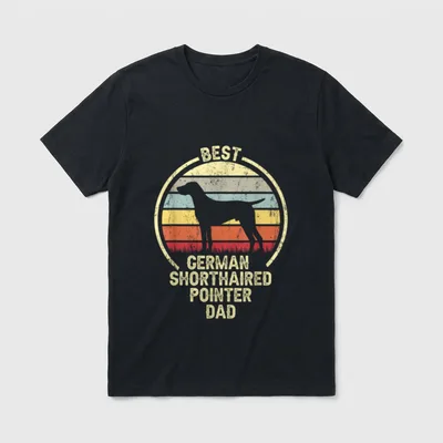 Best Dog Father Dad Vintage T-Shirt – Klassisches T-Shirt in Schwarz