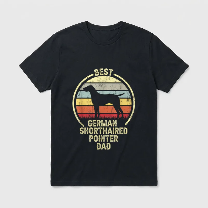 Best Dog Father Dad Vintage T-Shirt – Klassisches T-Shirt in Schwarz