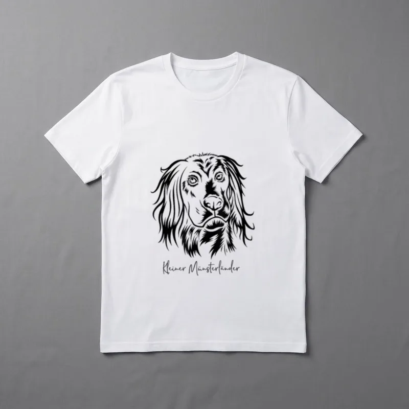 Kleiner Münsterländer Jagdhunde Hund T-Shirt 0282 – Klassisches T-Shirt in Schwarz