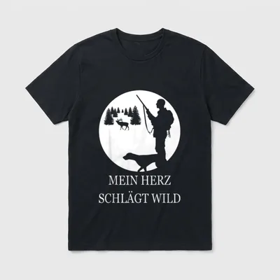 Lustiges Jäger Jagd Jagdkleidung T-Shirt – Klassisches T-Shirt in Schwarz