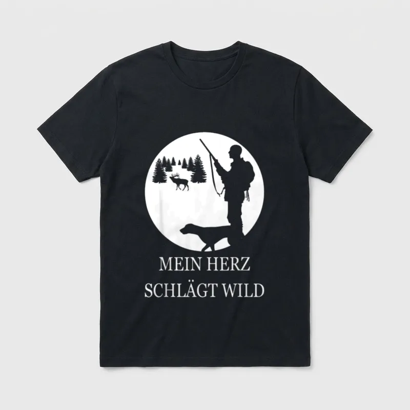 Lustiges Jäger Jagd Jagdkleidung T-Shirt – Klassisches T-Shirt in Schwarz