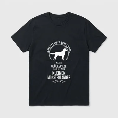 Kleiner Münsterländer Schutzengel Hunde T-Shirt – Klassisches T-Shirt in Schwarz