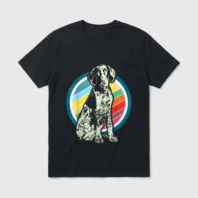 Deutsch Kurzhaar Retro Style Design T-Shirt – Klassisches T-Shirt in Schwarz