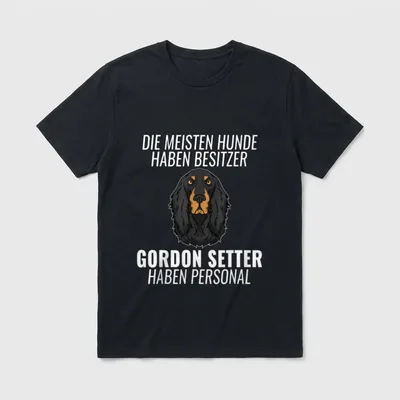 Lustiges Gordon Setter Personal T-Shirt – Klassisches T-Shirt in Schwarz