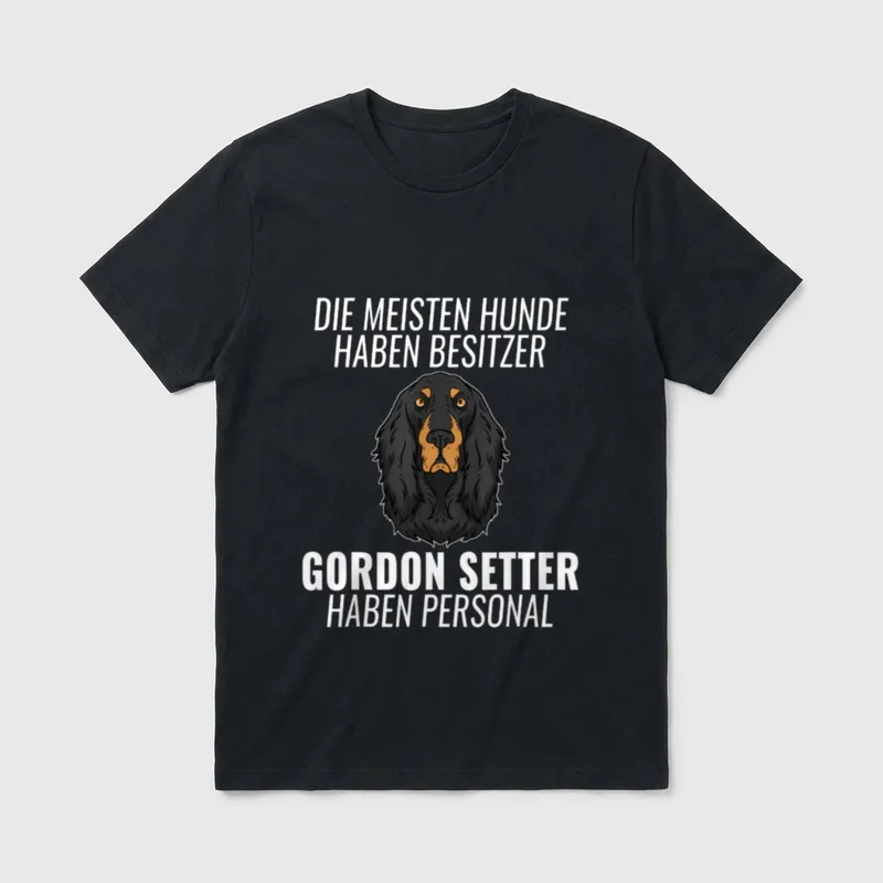 Lustiges Gordon Setter Personal T-Shirt – Klassisches T-Shirt in Schwarz