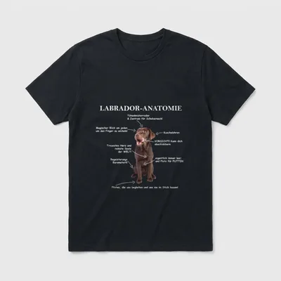 Labrador Shirt Damen – Klassisches T-Shirt in Schwarz