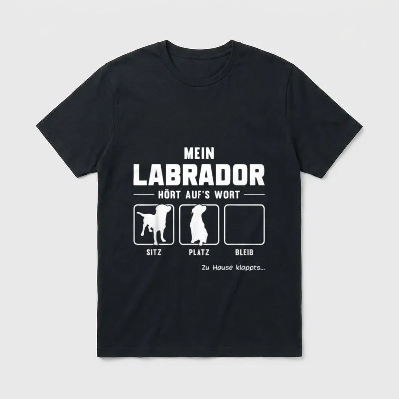 Labrador T-Shirt Design – Klassisches T-Shirt in Schwarz