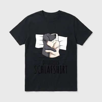 Offizielles Schlafshirt Labrador Hund T-Shirt – Klassisches T-Shirt in Schwarz