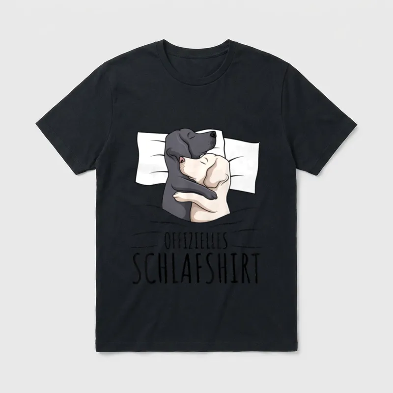 Offizielles Schlafshirt Labrador Hund T-Shirt – Klassisches T-Shirt in Schwarz