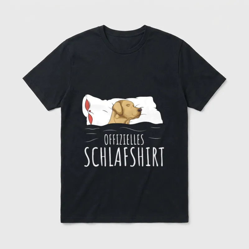 Offizielles Schlafshirt Schlafanzug Labrador T-Shirt – Klassisches T-Shirt in Schwarz