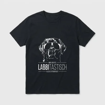 Lustiger Labrador Labbi Labbitastisch T-Shirt – Klassisches T-Shirt in Schwarz