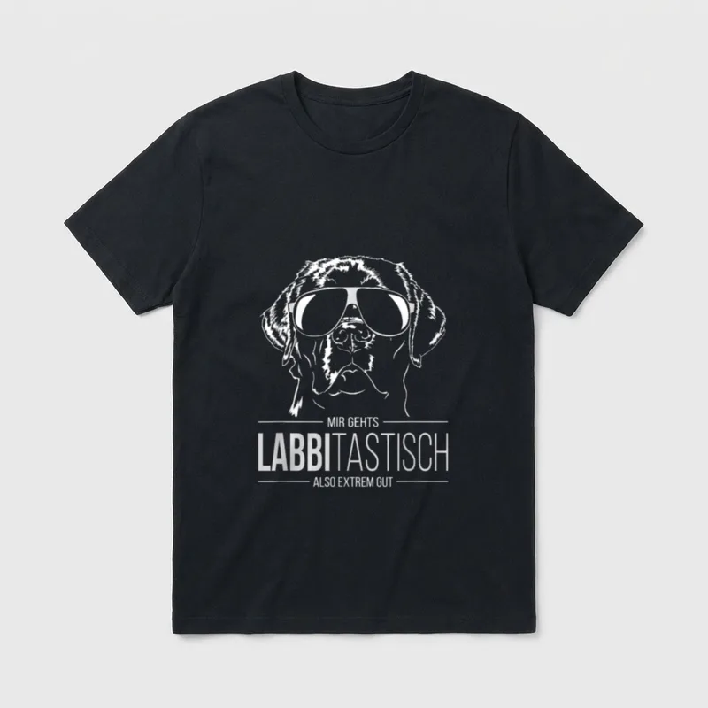Lustiger Labrador Labbi Labbitastisch T-Shirt – Klassisches T-Shirt in Schwarz