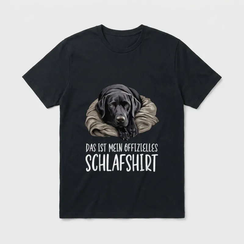 Süßer Hund Offizielles Schlafshirt T-Shirt – Klassisches T-Shirt in Schwarz